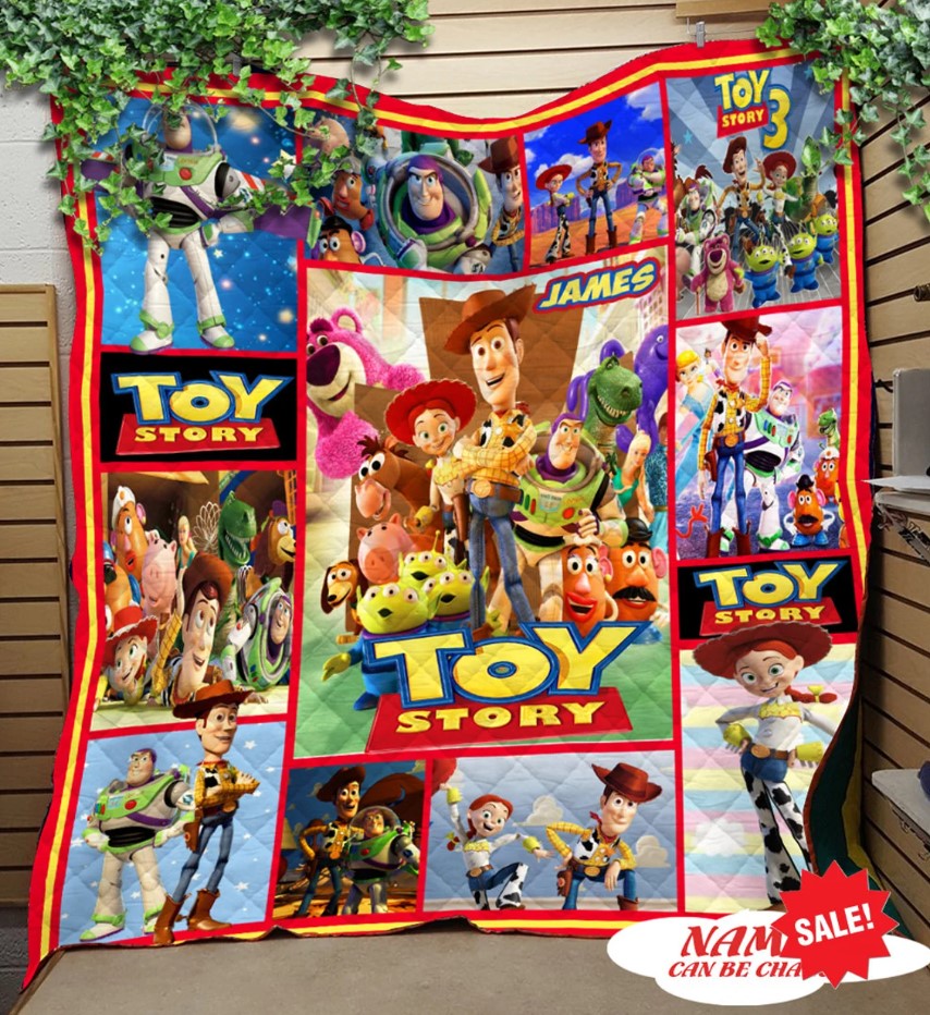 Personalized Toy Story Custom Quilt Blankets Toy Story Fan Gifttoy Story Blanket Sheriff Woody Blanket Buzz Lightyear Blanket